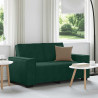 Sofa 2-osobowa, ciemnozielona, 160x78x84 cm, tapicerowana aksamitem