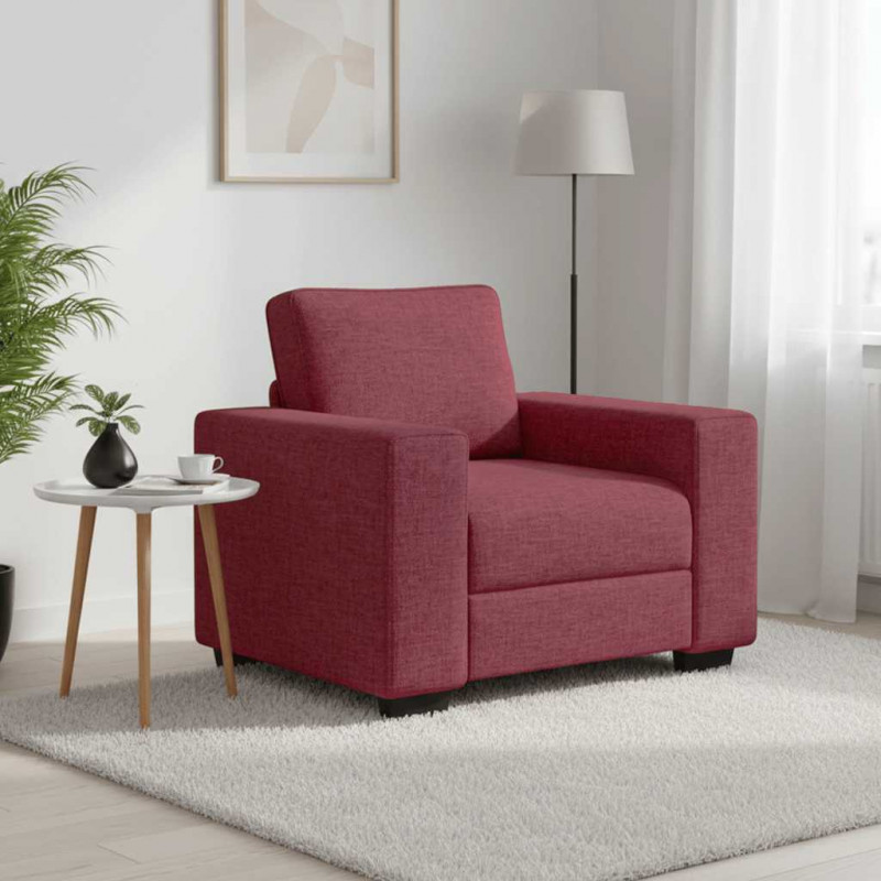 Sofa Fotel Wino Czerwone 100x77x82 cm Tkanina
