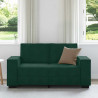 Sofa 2-osobowa, ciemnozielona, 160x78x84 cm, tapicerowana aksamitem