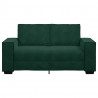 Sofa 2-osobowa, ciemnozielona, 160x78x84 cm, tapicerowana aksamitem