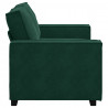 Sofa 2-osobowa, ciemnozielona, 160x78x84 cm, tapicerowana aksamitem