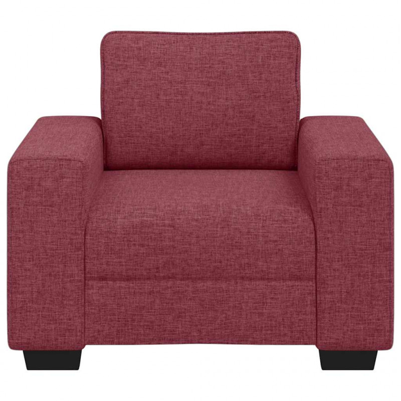 Sofa Fotel Wino Czerwone 100x77x82 cm Tkanina