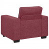 Sofa Fotel Wino Czerwone 100x77x82 cm Tkanina