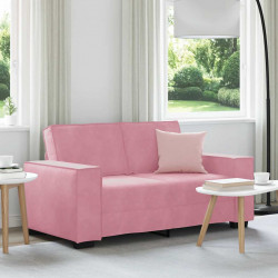 Sofa 2-osobowa, różowy, 160x78x84 cm, tapicerowana aksamitem