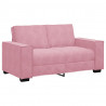 Sofa 2-osobowa, różowy, 160x78x84 cm, tapicerowana aksamitem