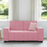 Sofa 2-osobowa, różowy, 160x78x84 cm, tapicerowana aksamitem