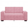 Sofa 2-osobowa, różowy, 160x78x84 cm, tapicerowana aksamitem
