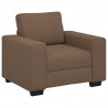 Sofa Fotel Brązowy 100x77x82 cm Tkanina