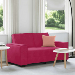 Sofa 2-osobowa, winna czerwień, 160x78x84 cm, tapicerowana aksamitem