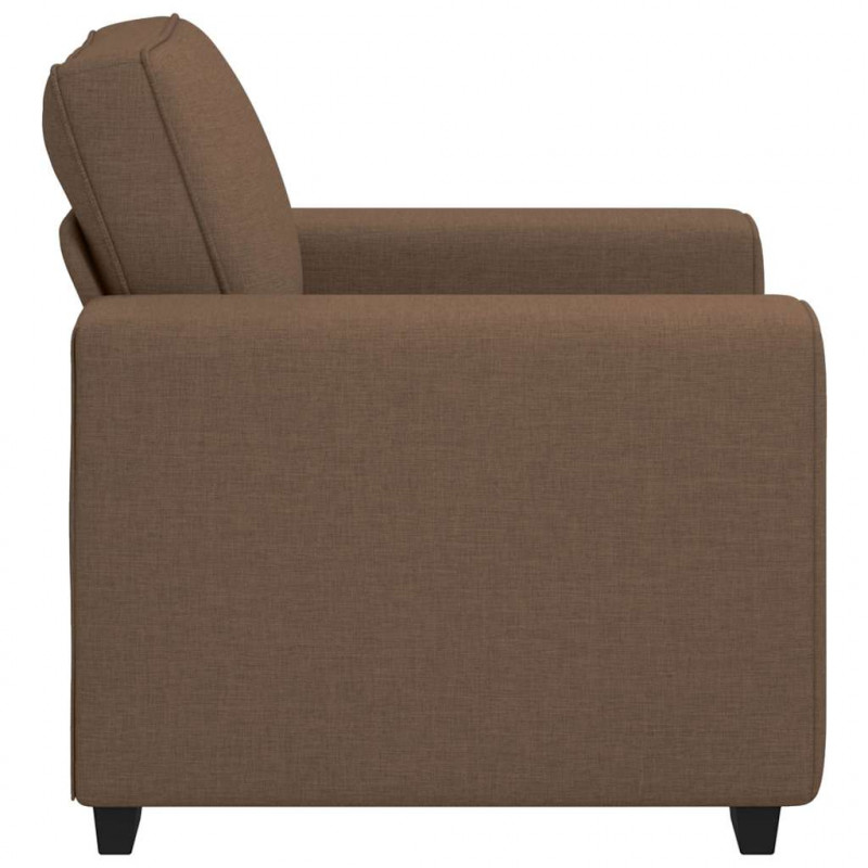 Sofa Fotel Brązowy 100x77x82 cm Tkanina