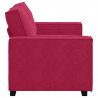 Sofa 2-osobowa, winna czerwień, 160x78x84 cm, tapicerowana aksamitem