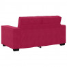 Sofa 2-osobowa, winna czerwień, 160x78x84 cm, tapicerowana aksamitem