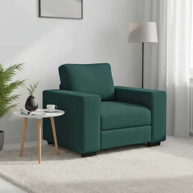Sofa Fotel Ciemnozielony 100x77x82 cm Tkanina