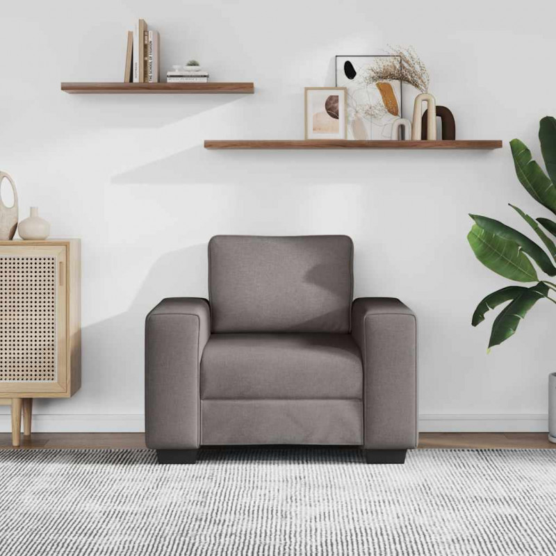 Sofa Fotel Taupe 100x77x82 cm Tkanina