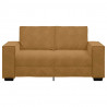 Sofa 2-osobowa, brązowy, 160x78x84 cm, tapicerowana aksamitem