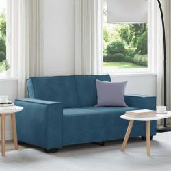 Sofa 2-osobowa, niebieski, 160x78x84 cm, tapicerowana aksamitem