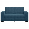 Sofa 2-osobowa, niebieski, 160x78x84 cm, tapicerowana aksamitem