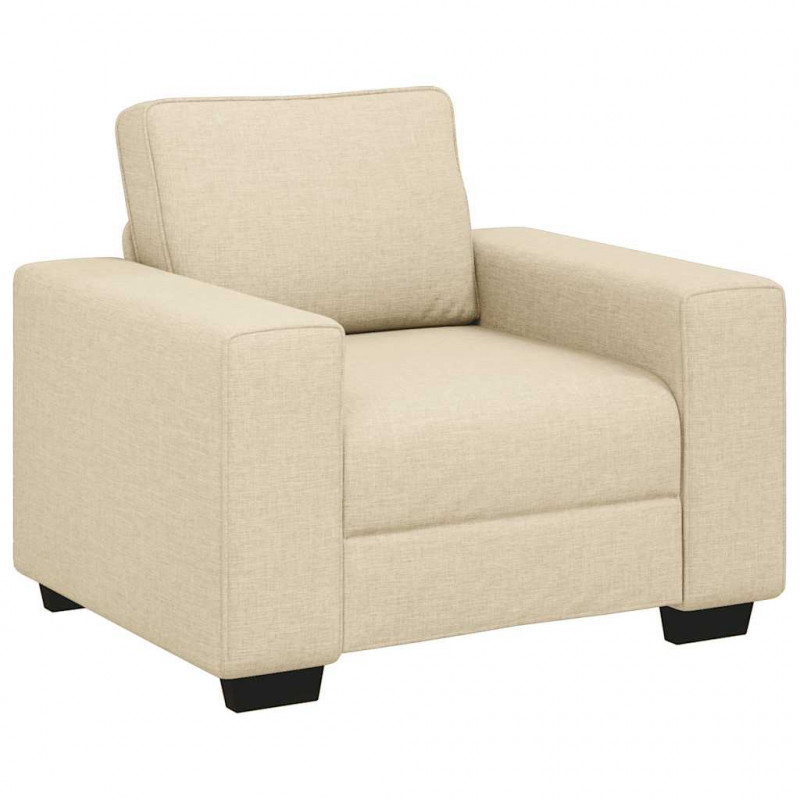Sofa Fotel Kremowy 100x77x82 cm Tkanina