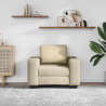Sofa Fotel Kremowy 100x77x82 cm Tkanina