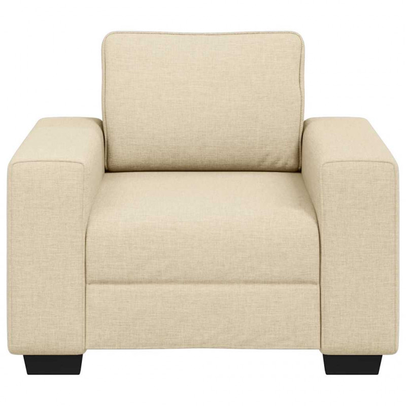 Sofa Fotel Kremowy 100x77x82 cm Tkanina
