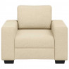 Sofa Fotel Kremowy 100x77x82 cm Tkanina