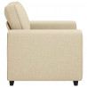 Sofa Fotel Kremowy 100x77x82 cm Tkanina