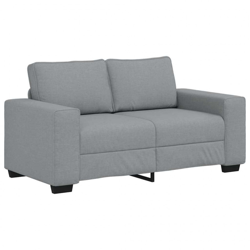 Sofa 2-osobowa Jasnoszara 160x77x82 cm Tkanina