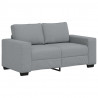 Sofa 2-osobowa Jasnoszara 160x77x82 cm Tkanina