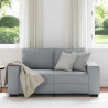 Sofa 2-osobowa Jasnoszara 160x77x82 cm Tkanina