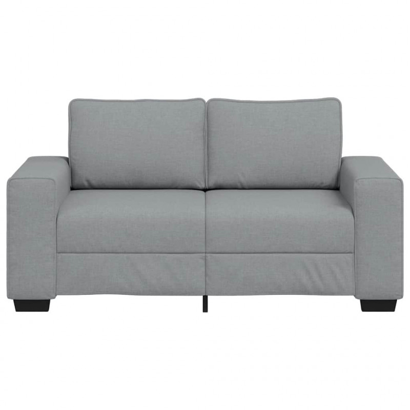 Sofa 2-osobowa Jasnoszara 160x77x82 cm Tkanina