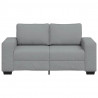 Sofa 2-osobowa Jasnoszara 160x77x82 cm Tkanina