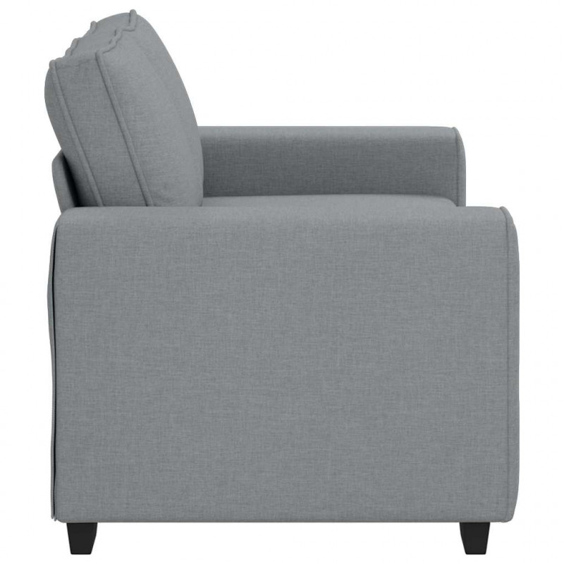 Sofa 2-osobowa Jasnoszara 160x77x82 cm Tkanina