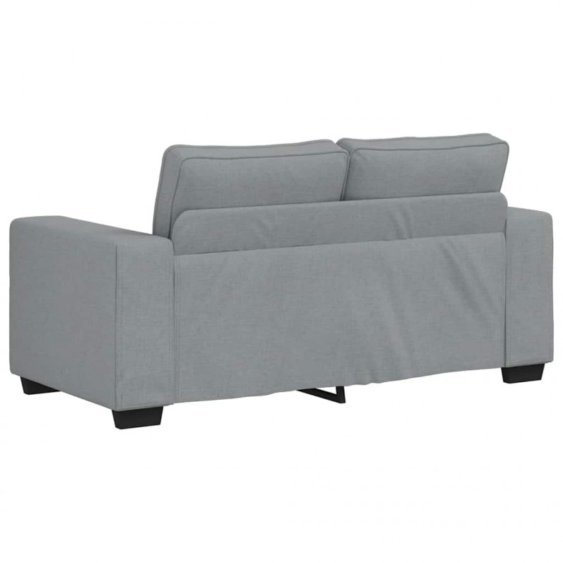 Sofa 2-osobowa Jasnoszara 160x77x82 cm Tkanina