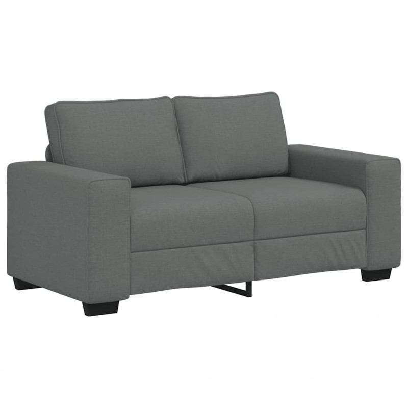 Sofa 2-osobowa Ciemnoszara 160x77x82 cm Tkanina