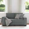 Sofa 2-osobowa Ciemnoszara 160x77x82 cm Tkanina