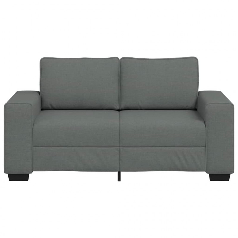 Sofa 2-osobowa Ciemnoszara 160x77x82 cm Tkanina