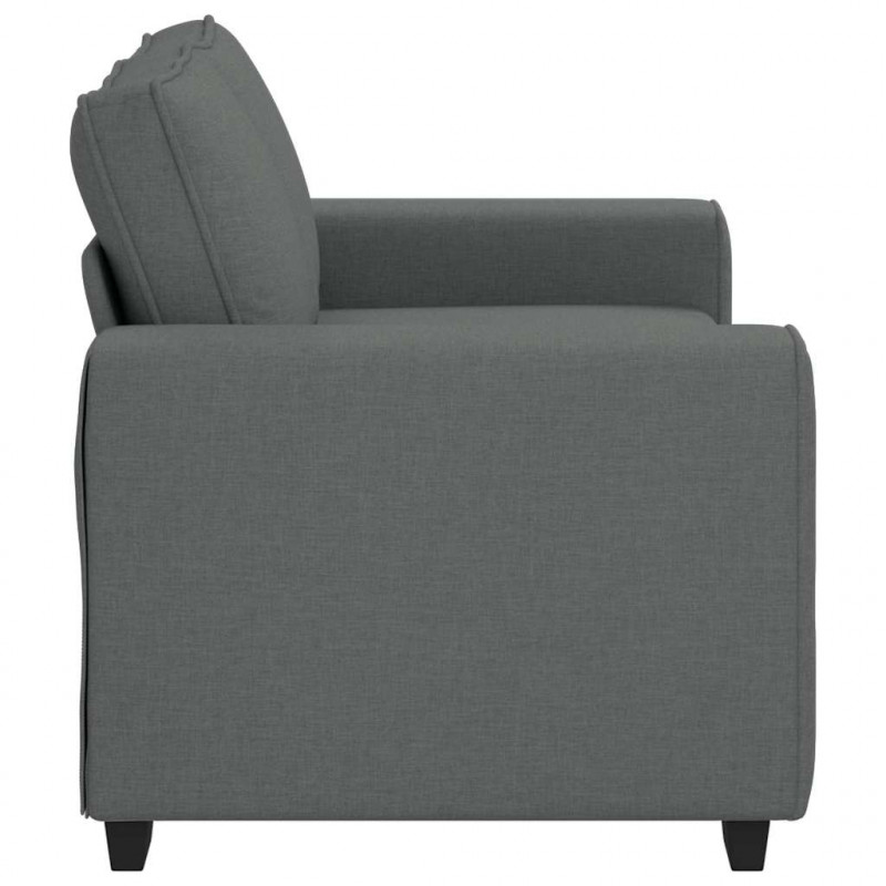 Sofa 2-osobowa Ciemnoszara 160x77x82 cm Tkanina