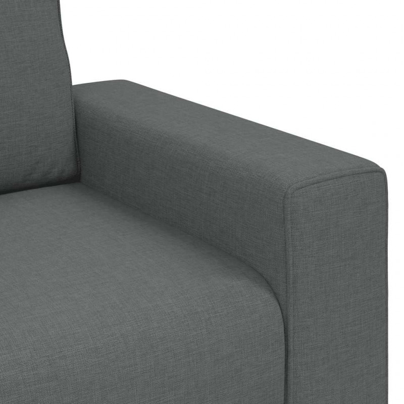 Sofa 2-osobowa Ciemnoszara 160x77x82 cm Tkanina