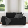 Sofa 2-osobowa Czarna 160x77x82 cm Tkanina