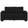 Sofa 2-osobowa Czarna 160x77x82 cm Tkanina