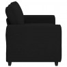 Sofa 2-osobowa Czarna 160x77x82 cm Tkanina