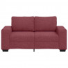 Sofa 2-osobowa w kolorze czerwonego wina 160x77x82 cm Tkanina
