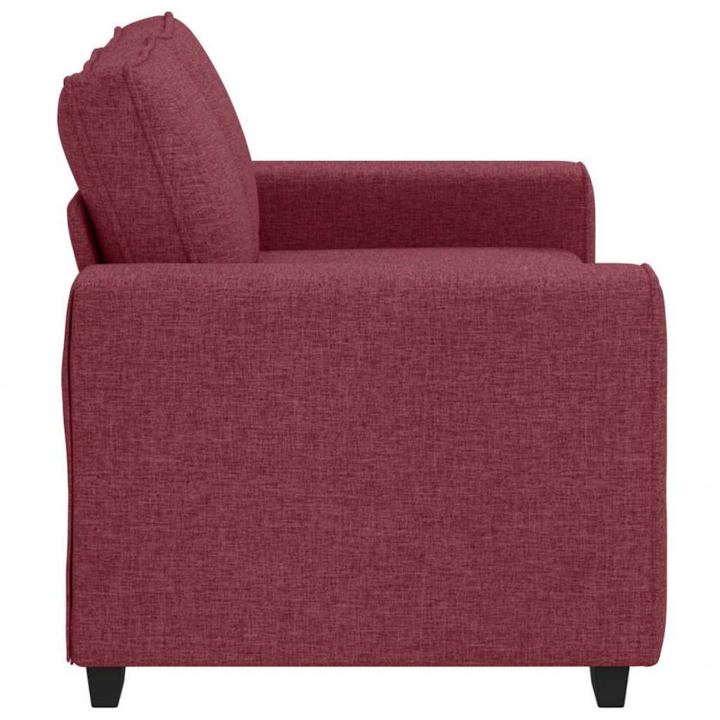 Sofa 2-osobowa w kolorze czerwonego wina 160x77x82 cm Tkanina