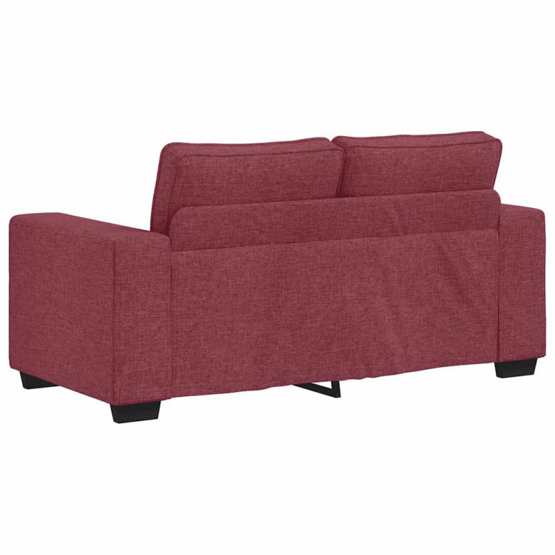 Sofa 2-osobowa w kolorze czerwonego wina 160x77x82 cm Tkanina