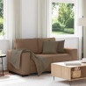 Sofa 2-osobowa brązowa 160x77x82 cm tkanina