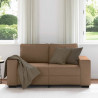 Sofa 2-osobowa brązowa 160x77x82 cm tkanina