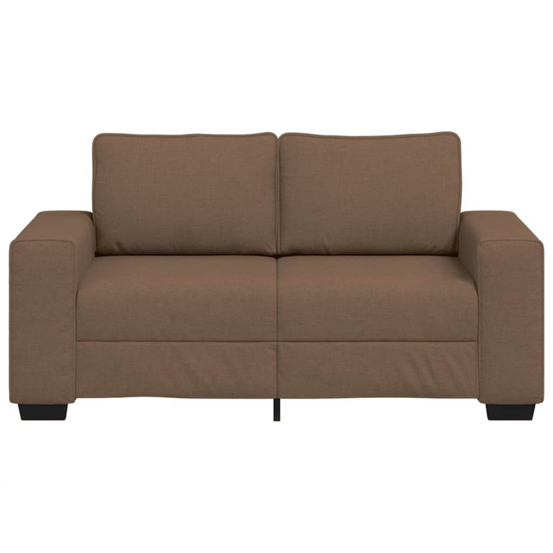 Sofa 2-osobowa brązowa 160x77x82 cm tkanina