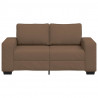 Sofa 2-osobowa brązowa 160x77x82 cm tkanina