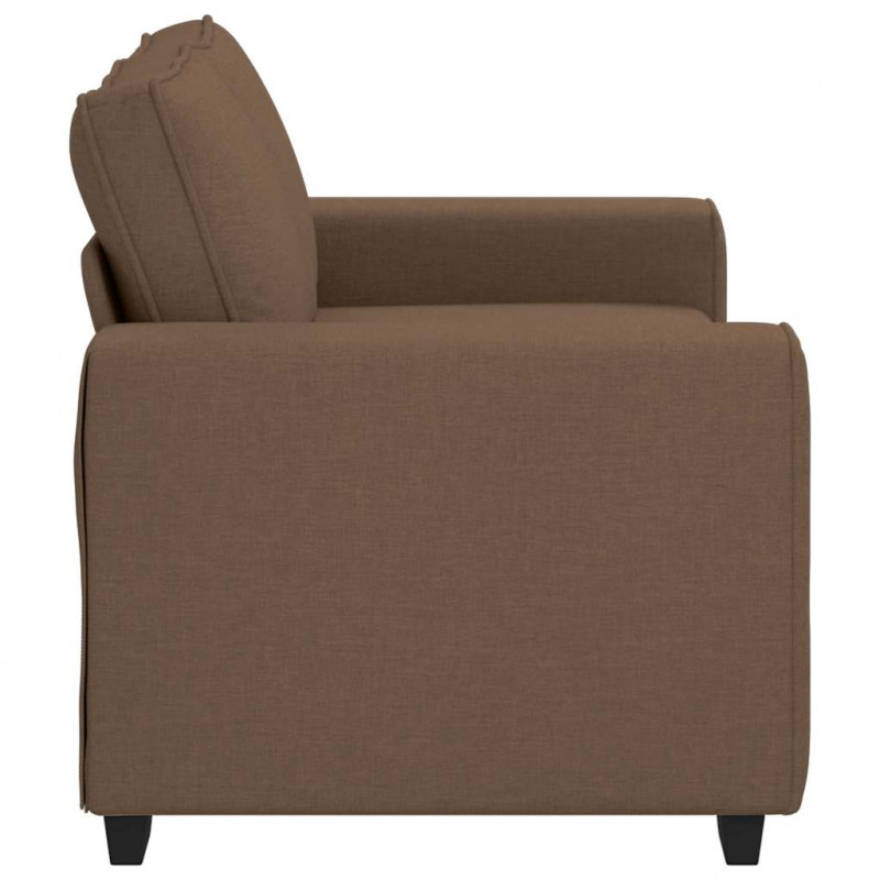 Sofa 2-osobowa brązowa 160x77x82 cm tkanina