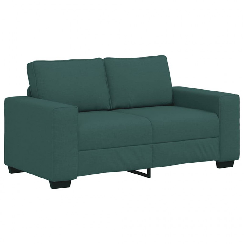 Sofa 2-osobowa Ciemnozielona 160x77x82 cm Tkanina